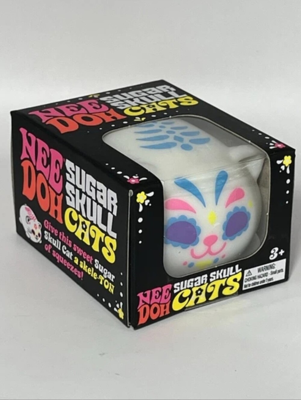 NEEDOH Sugar Skull Cat- Blue Accents Squeeze Toy New In Box, Schylling